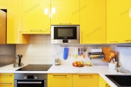 Угловая кухня на заказ в желтом глянце (1)