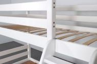 Кровать двухъярусная с наклонной лестницей “Адель” (Массив Сосны) Белая (3)