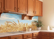 Фартук на кухню 3 метра (ABS пластик) Пшеница