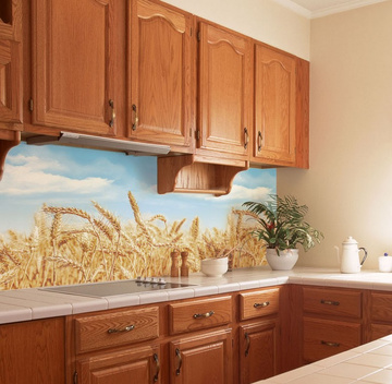 Фартук на кухню 3 метра (ABS пластик) Пшеница